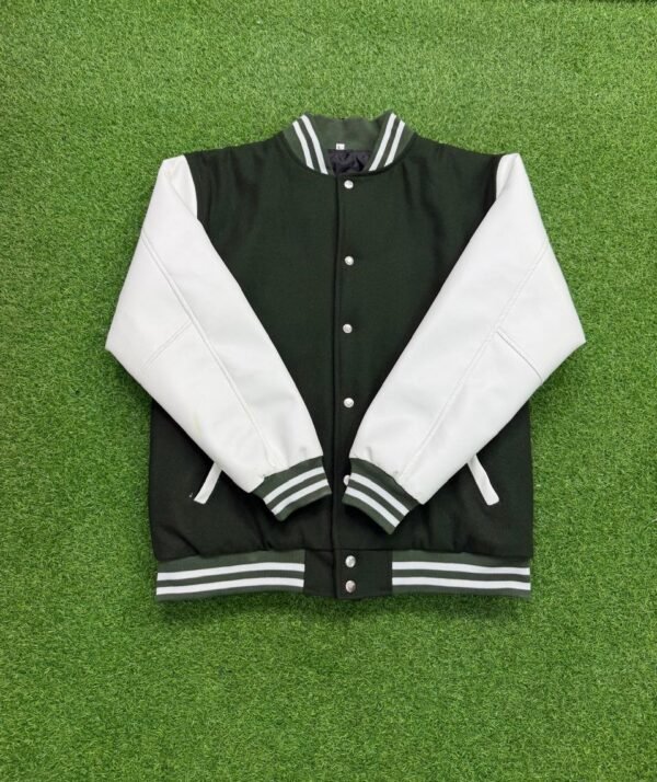 Green and White Varsity Jacket