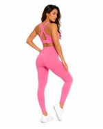 Women's Pink Activewear Set – Sports Bra & High-Waisted Leggings - Image 4