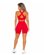 Women's Red Activewear Set – Sports Bra & Short - Image 3