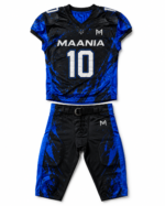 custom black blue american football uniform