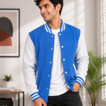 Blue and White Varsity Jacket