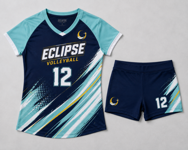 Custom volleyball uniform jersey and shorts