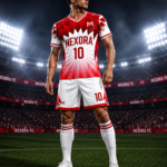Red and White Soccer Uniform