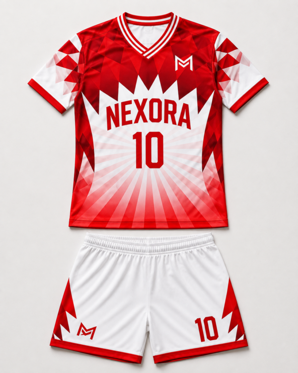 Red and White Soccer Uniform