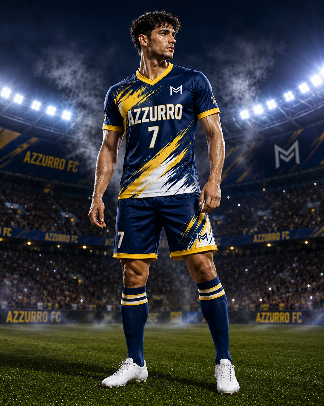 Navy and Yellow Soccer Uniform Navy and Yellow Soccer Uniform