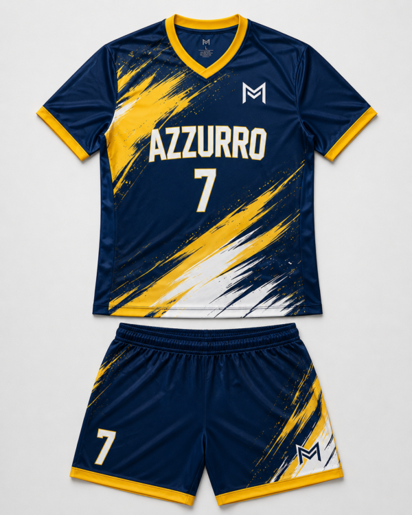 Navy and Yellow Soccer Uniform