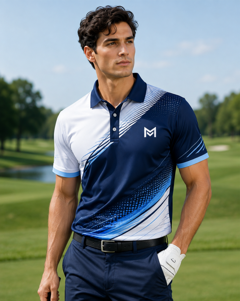 Navy Blue Golf Polo Shirt
