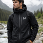 Black Softshell Outdoor Jacket