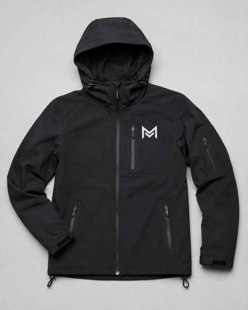 Black Softshell Outdoor Jacket