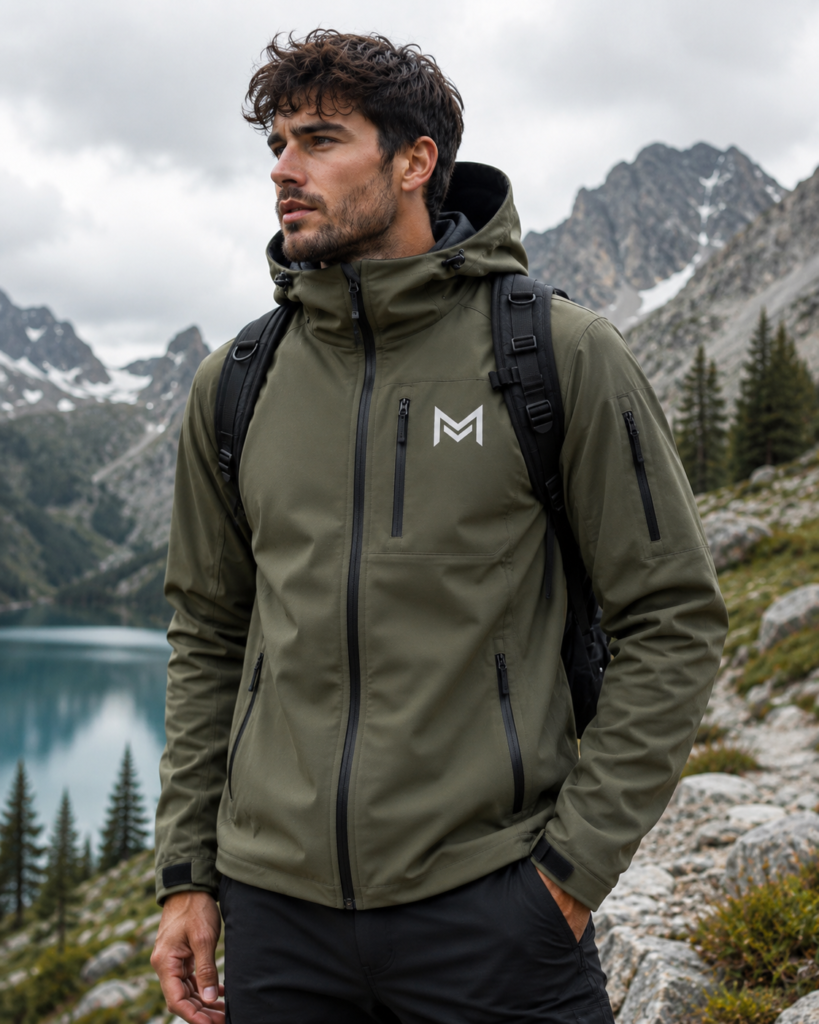 Olive Green Softshell Outdoor Jacket