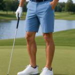Light Blue Golf Shorts