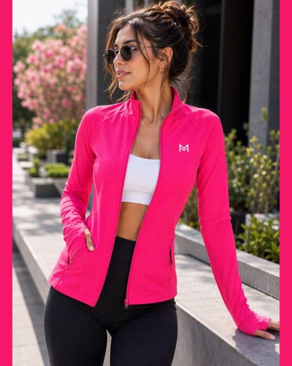 women's pink athletic jacket