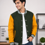 Forest Green & Mustard Varsity Jacket