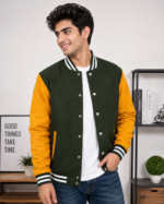 Forest Green & Mustard Varsity Jacket