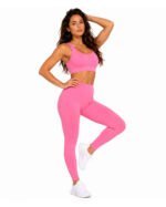 Women's Pink Activewear Set – Sports Bra & High-Waisted Leggings - Image 5