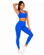 Women's Blue Activewear Set – Sports Bra & High-Waisted Leggings - Image 5