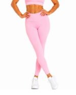 Women's Blush Pink Leggings – High-Waisted Leggings - Activewear - Image 3