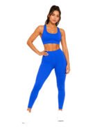 blue leggings bra set