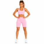 Blush Pink Women's Activewear Set – Sports Bra & Short