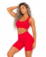 Women's Red Activewear Set – Sports Bra & Short - Image 4