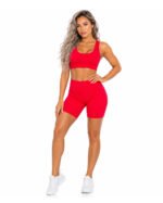 red women's activewear set