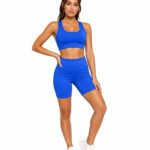 Women's Blue Activewear Set – Sports Bra & Short
