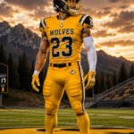 American Football Yellow and Black