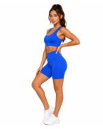 Women's Blue Activewear Set – Sports Bra & Short - Image 5