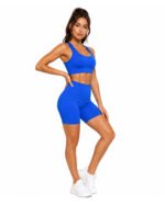 Women's Blue Activewear Set – Sports Bra & Short - Image 6