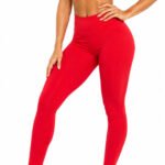 Women's Red Leggings – High-Waisted Leggings - Activewear