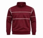 Burgundy women's quarter zip tracksuit top