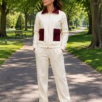 Women Wearing Cream Color Suit