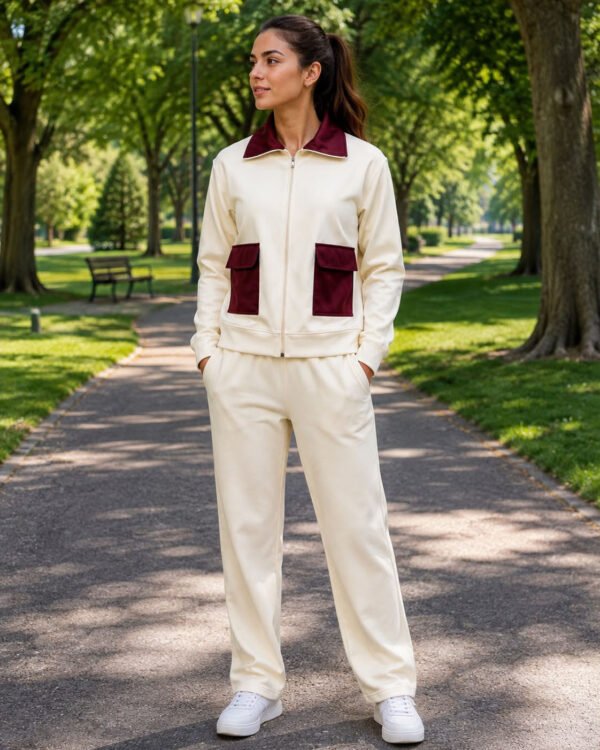 Women Wearing Cream Color Suit