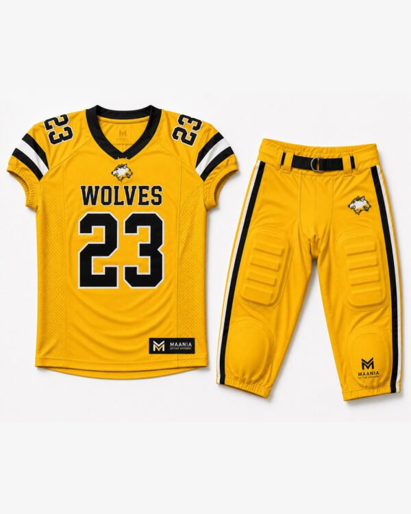 American Football Uniform Yellow and Black