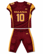 Custom American Football Uniform Maroon Gold Team Set