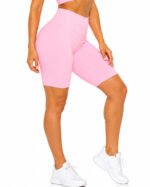 Women's Blush Pink Athletic Shorts | Custom Sports Shorts - Image 3
