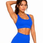 Women's Blue Sports Bra – Activewear Workout Top
