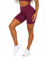 Women’s Burgundy Athletic Shorts | Custom Sports Shorts - Image 3