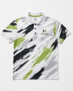 men's printed golf polo shirt