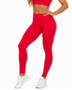 Women's Red Leggings – High-Waisted Leggings - Activewear - Image 3