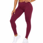 Wine Burgundy Women's Leggings- High-Waisted Leggings – Activewear