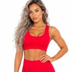 Women's Red Sports Bra – Activewear Workout Top
